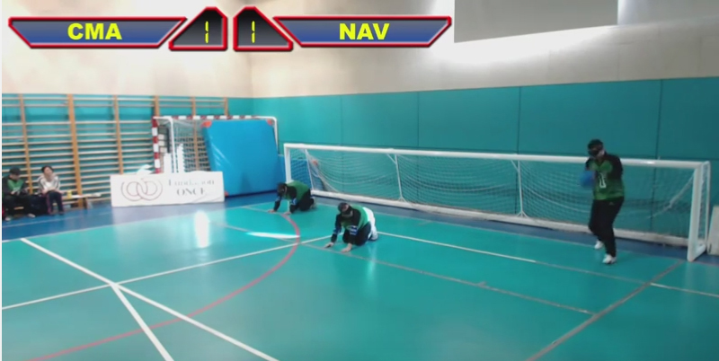 El equipo navarro de Goalball, en la Fase de Ascenso a Segunda División.